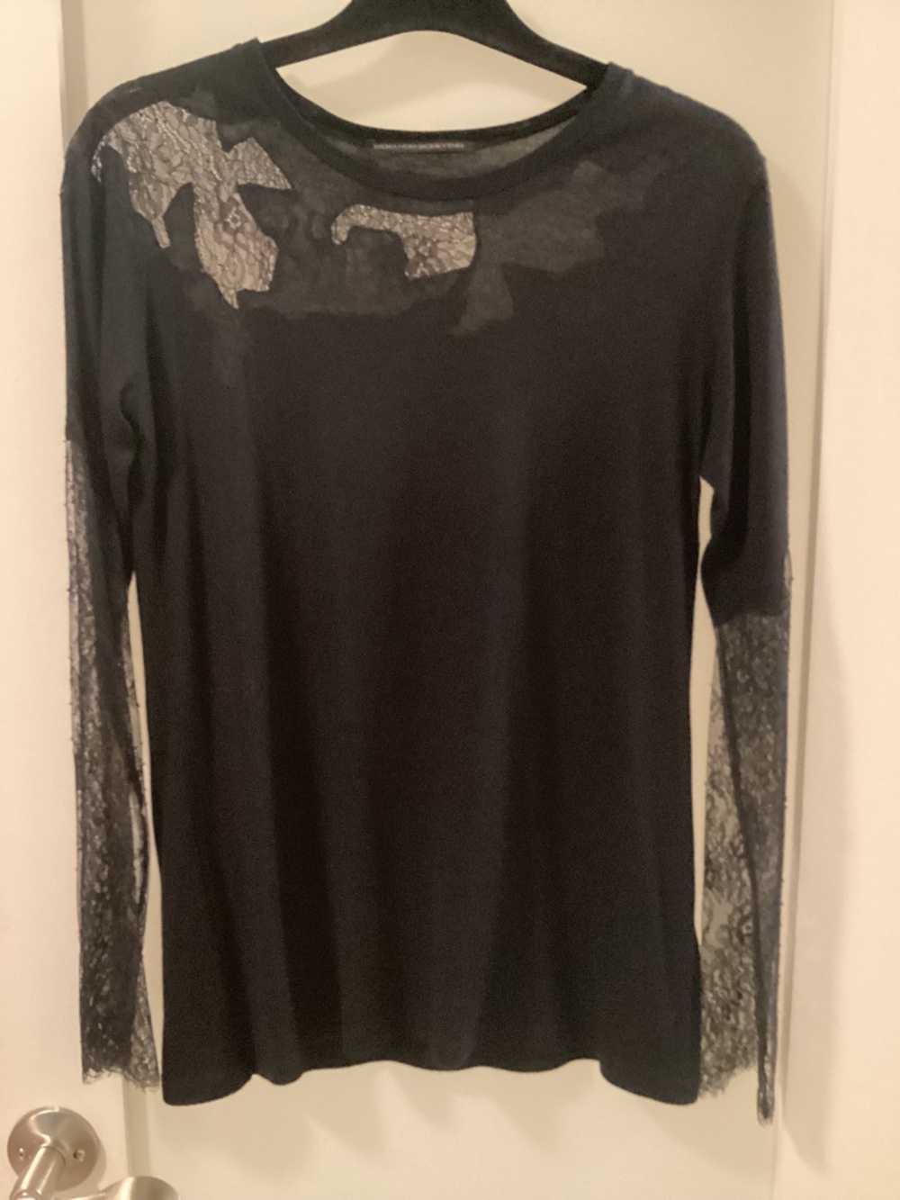 Ermanno Scervino long sleeve top, Black, size 42IT